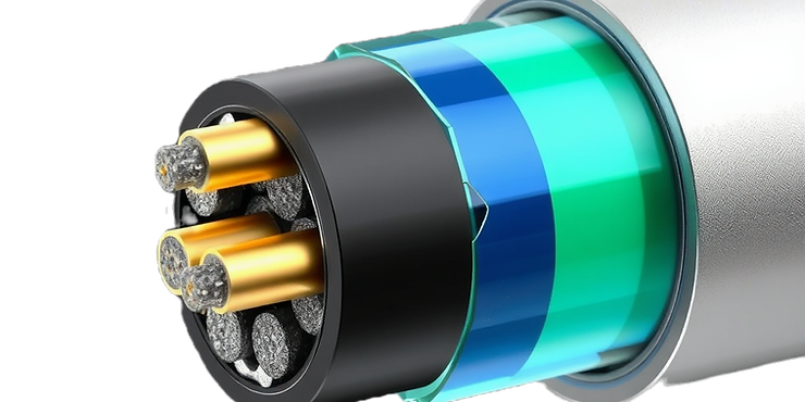 Smart cable assembly with shielding, insulation, and connectors for EV and autonomous vehicle applications.