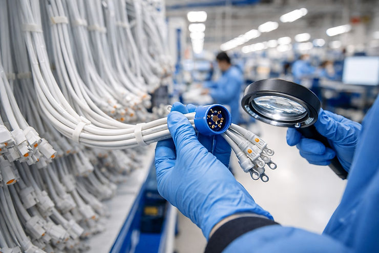 Quality inspection of cable assemblies during volume manufacturing